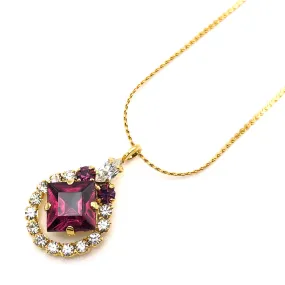 【フランス輸入】ヴィンテージ アメジストパープル ネックレス/Vintage Amethyst Purple Necklace