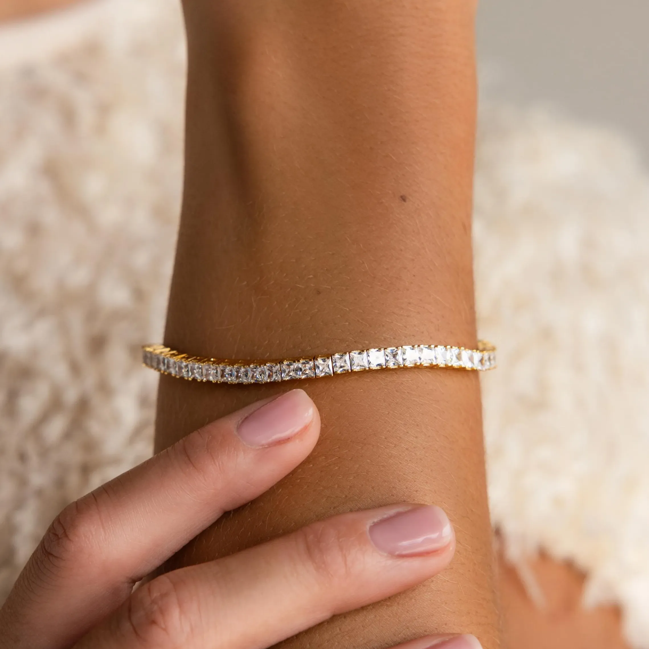 10 Carat Princess Cut Tennis Bracelet