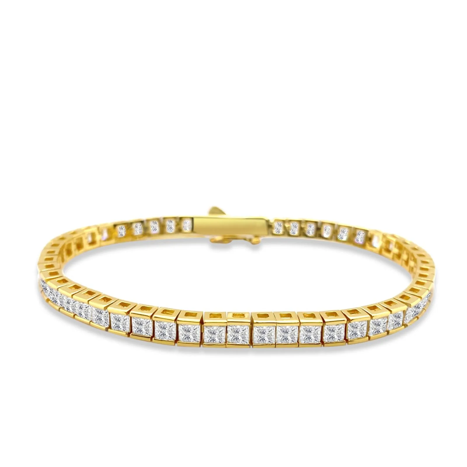 10 Carat Princess Cut Tennis Bracelet