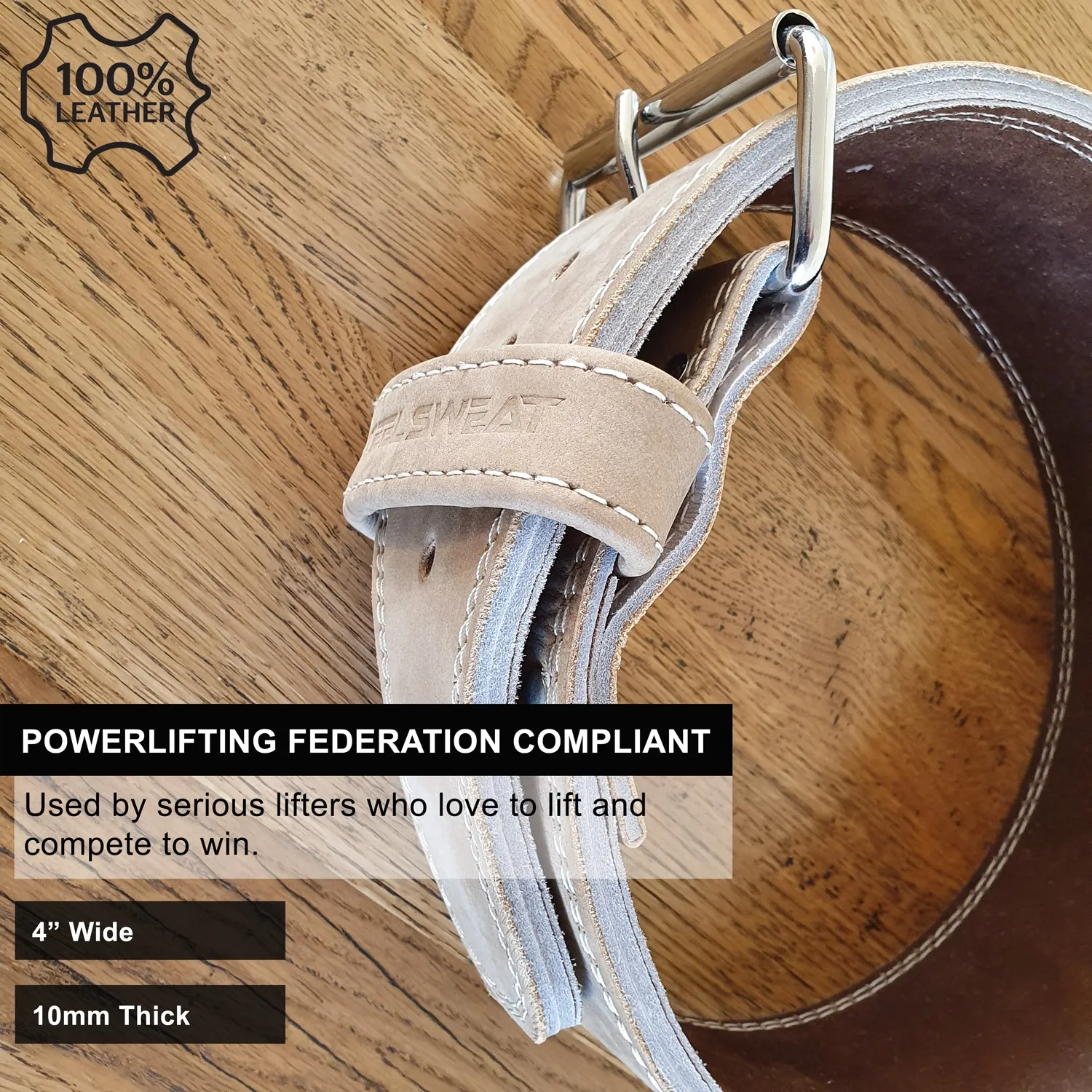 10MM Hyde Leather Belt - Oat