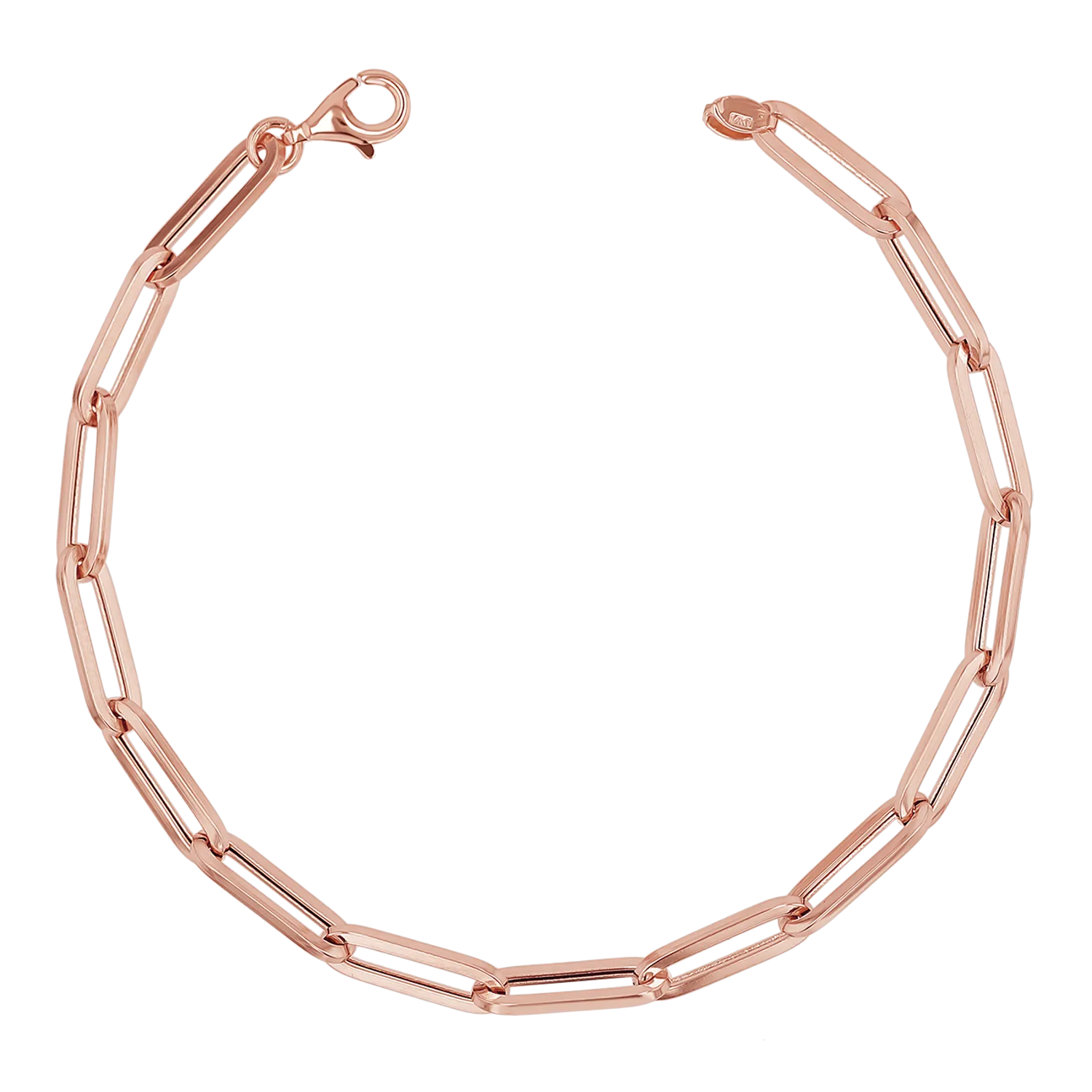 14K Large Paper Clip Chain Bracelet