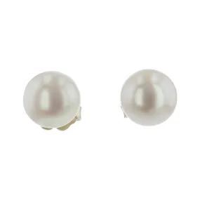 14K Yellow Gold Cultured Pearl Stud Earrings