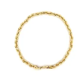 14K Yellow Gold Rope Chain Bracelet