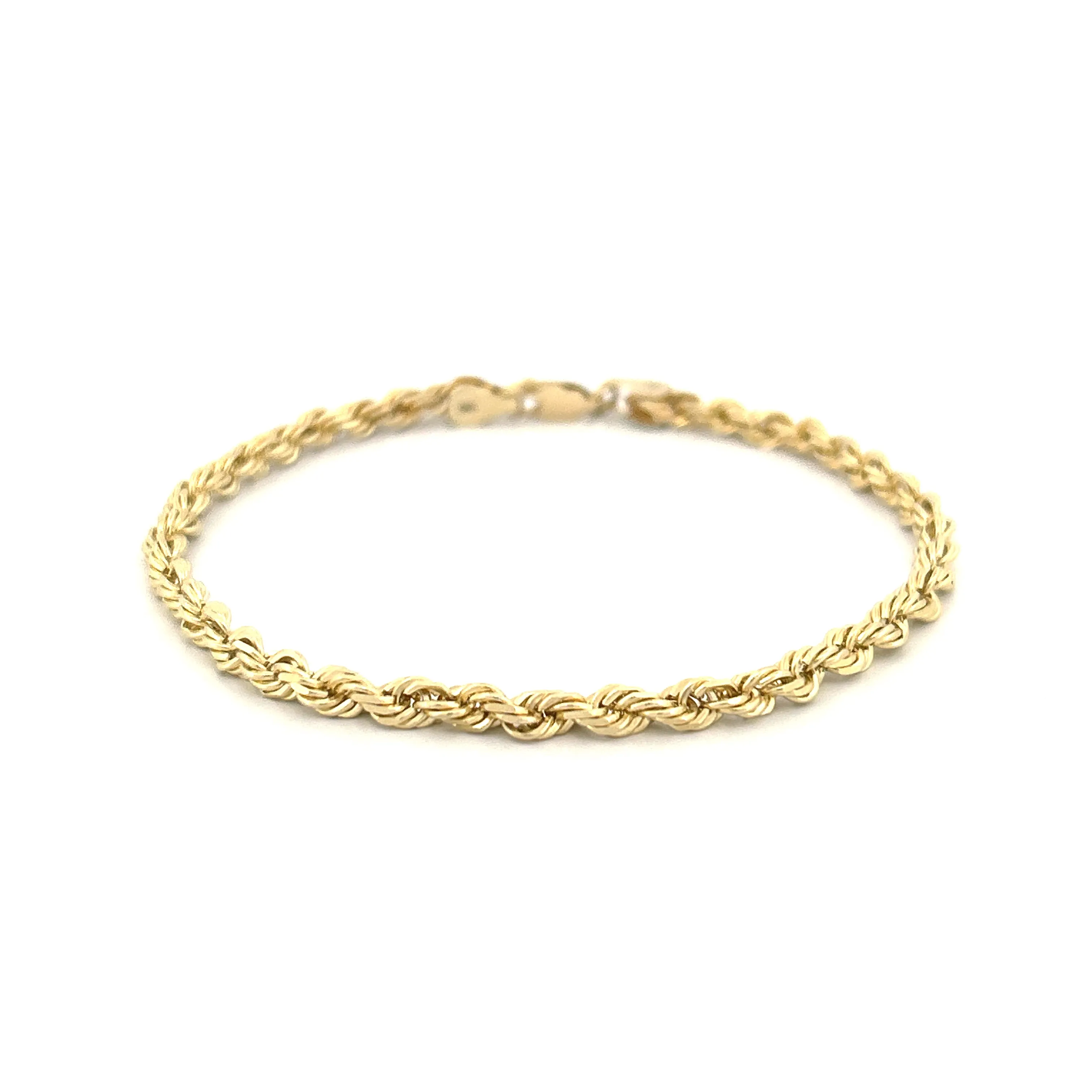 14K Yellow Gold Rope Chain Bracelet