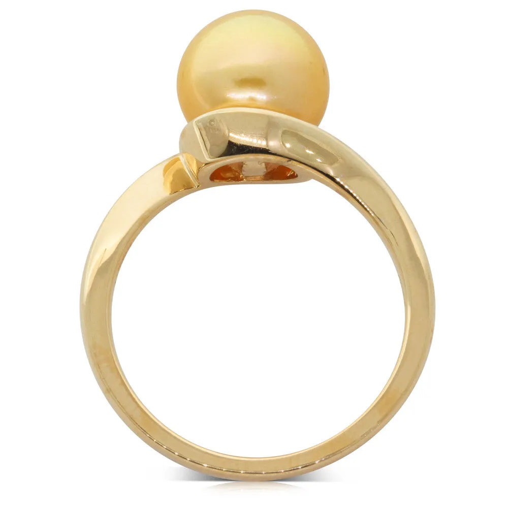 18ct Yellow Gold Cultured South Sea Pearl Ring