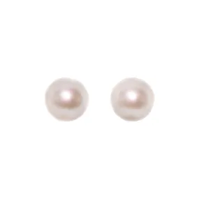 18K Gold 5-6mm Pearl Studs