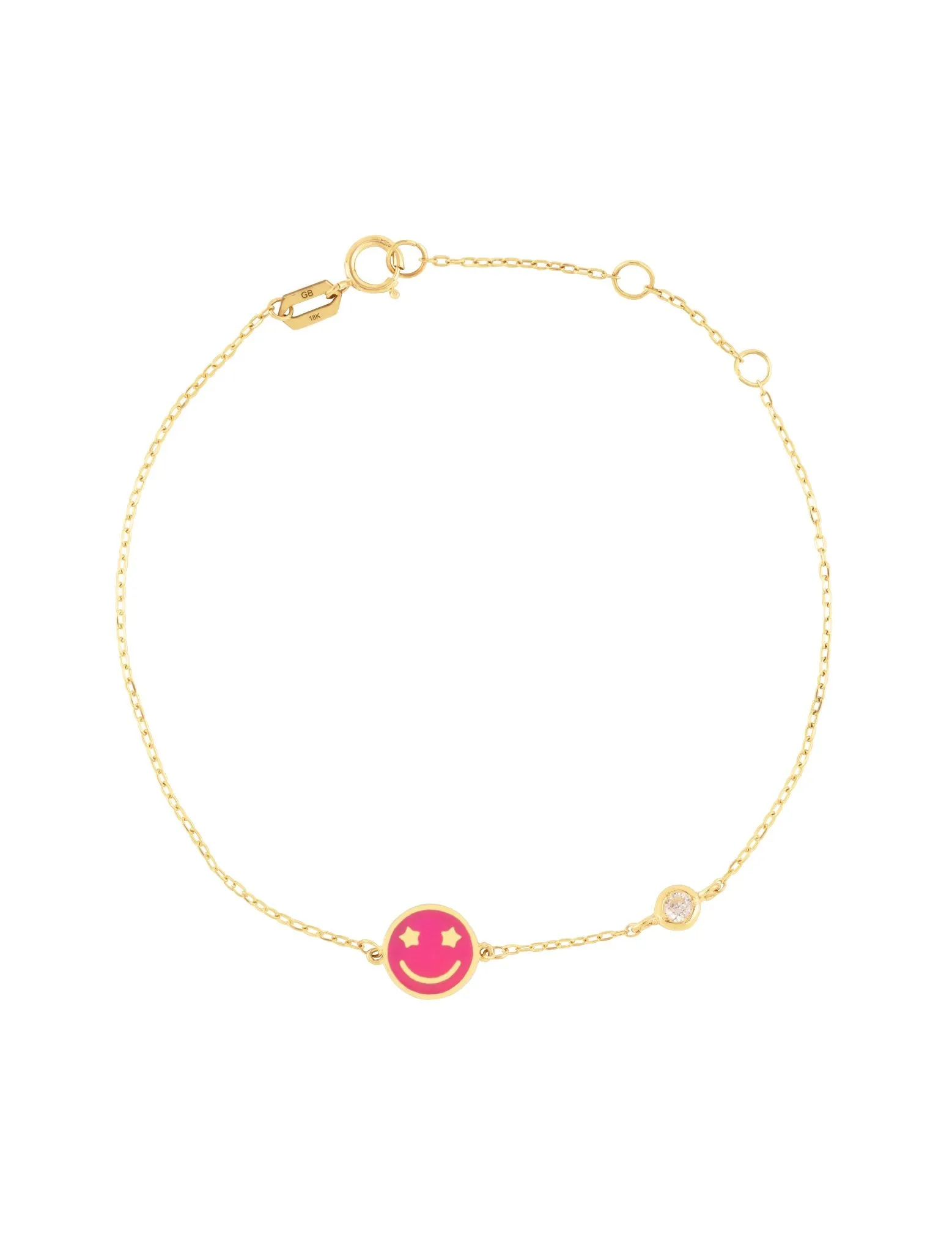 18K Gold Emoji Enamel Bracelet