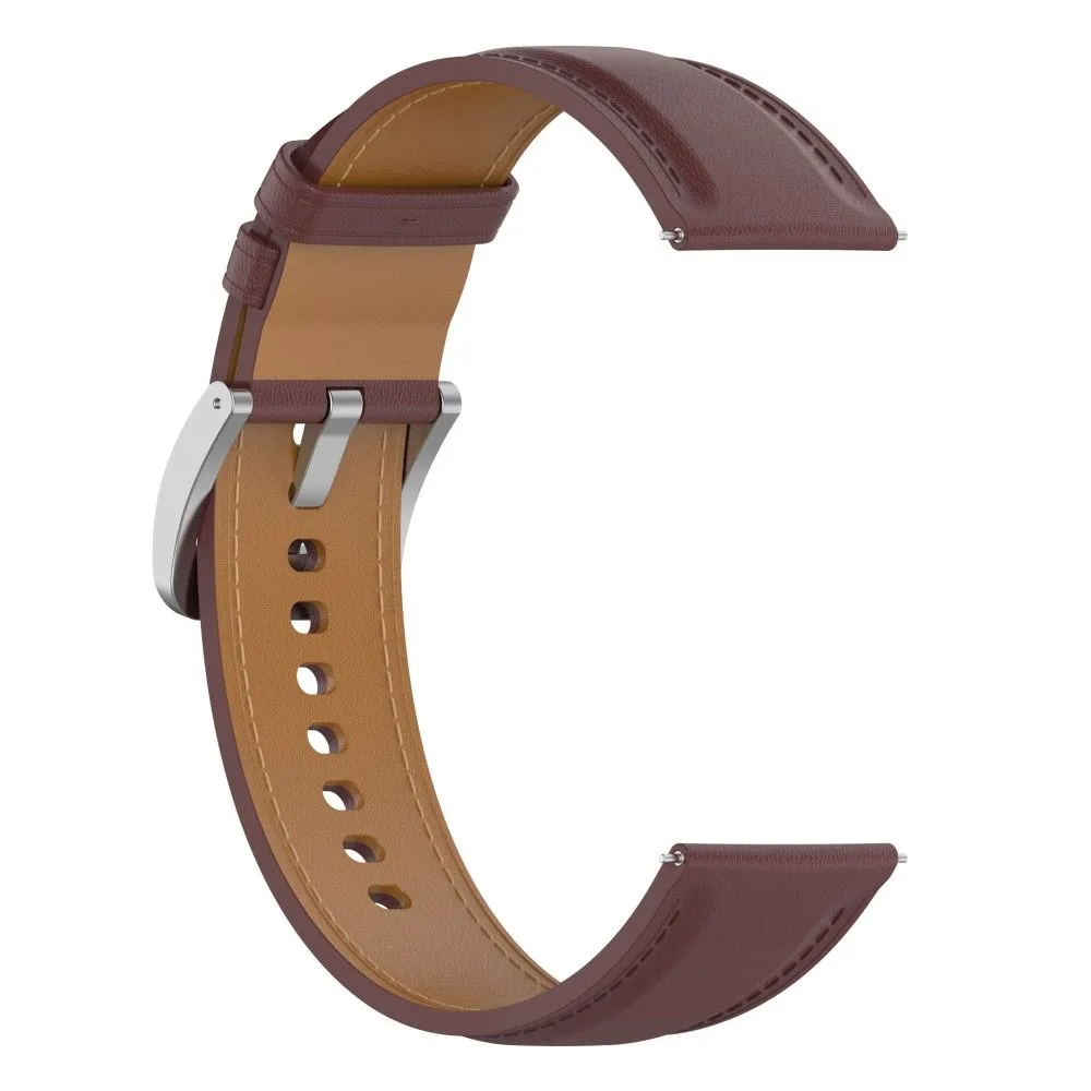 22mm Universal cool genuine leather watch strap - Dark Brown