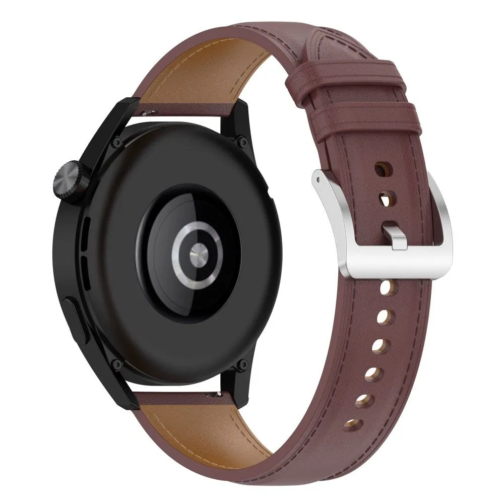 22mm Universal cool genuine leather watch strap - Dark Brown