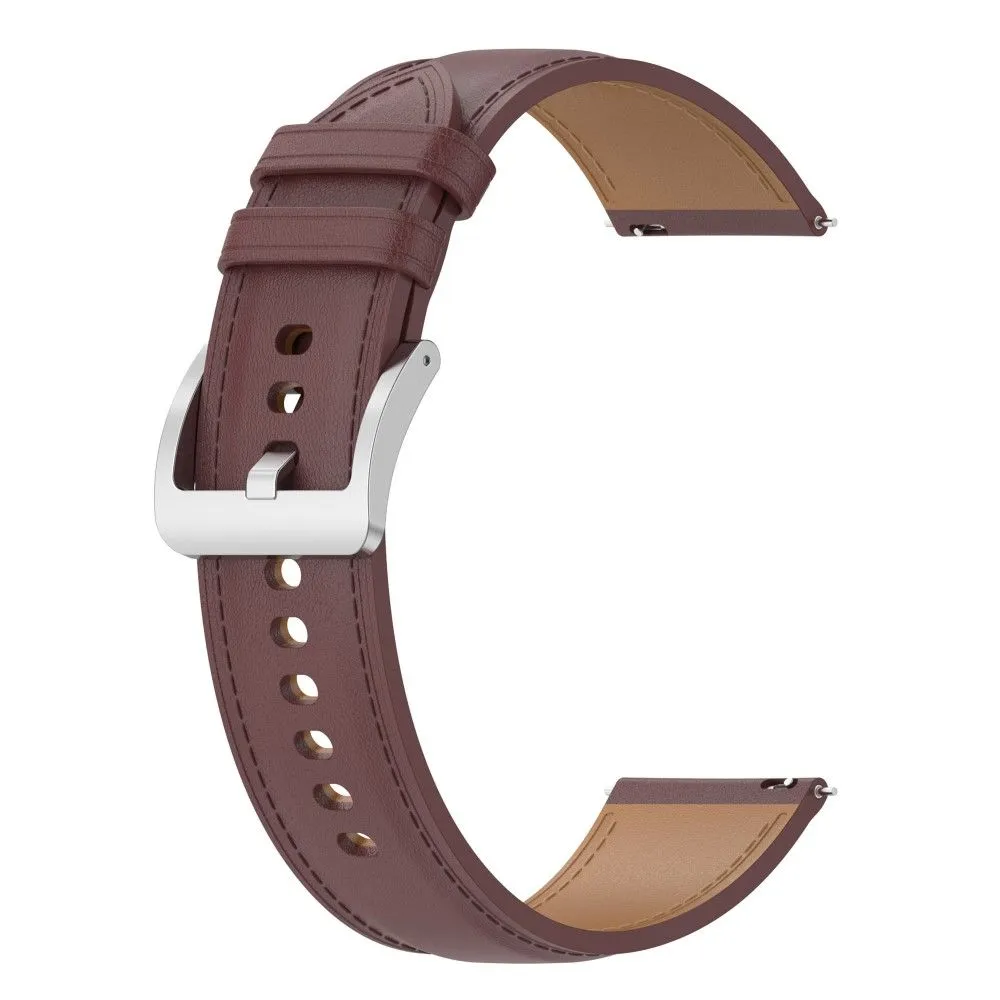 22mm Universal cool genuine leather watch strap - Dark Brown