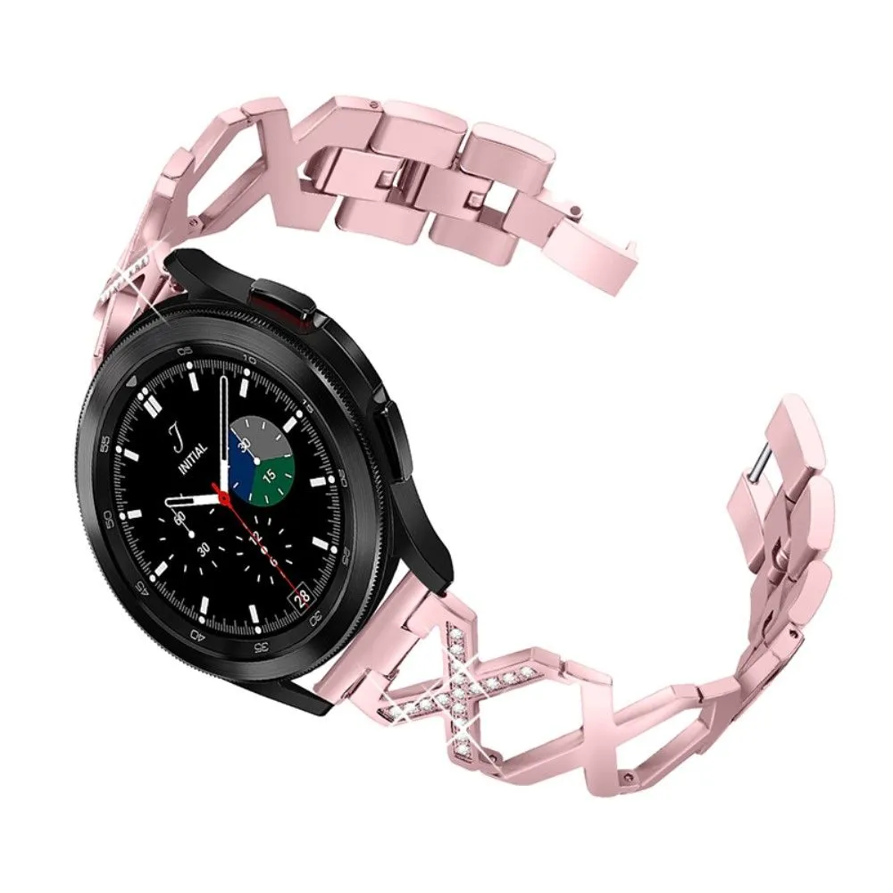 22mm X design stainless steel watch strap for Samsung Galaxy Watch - Rose Pink