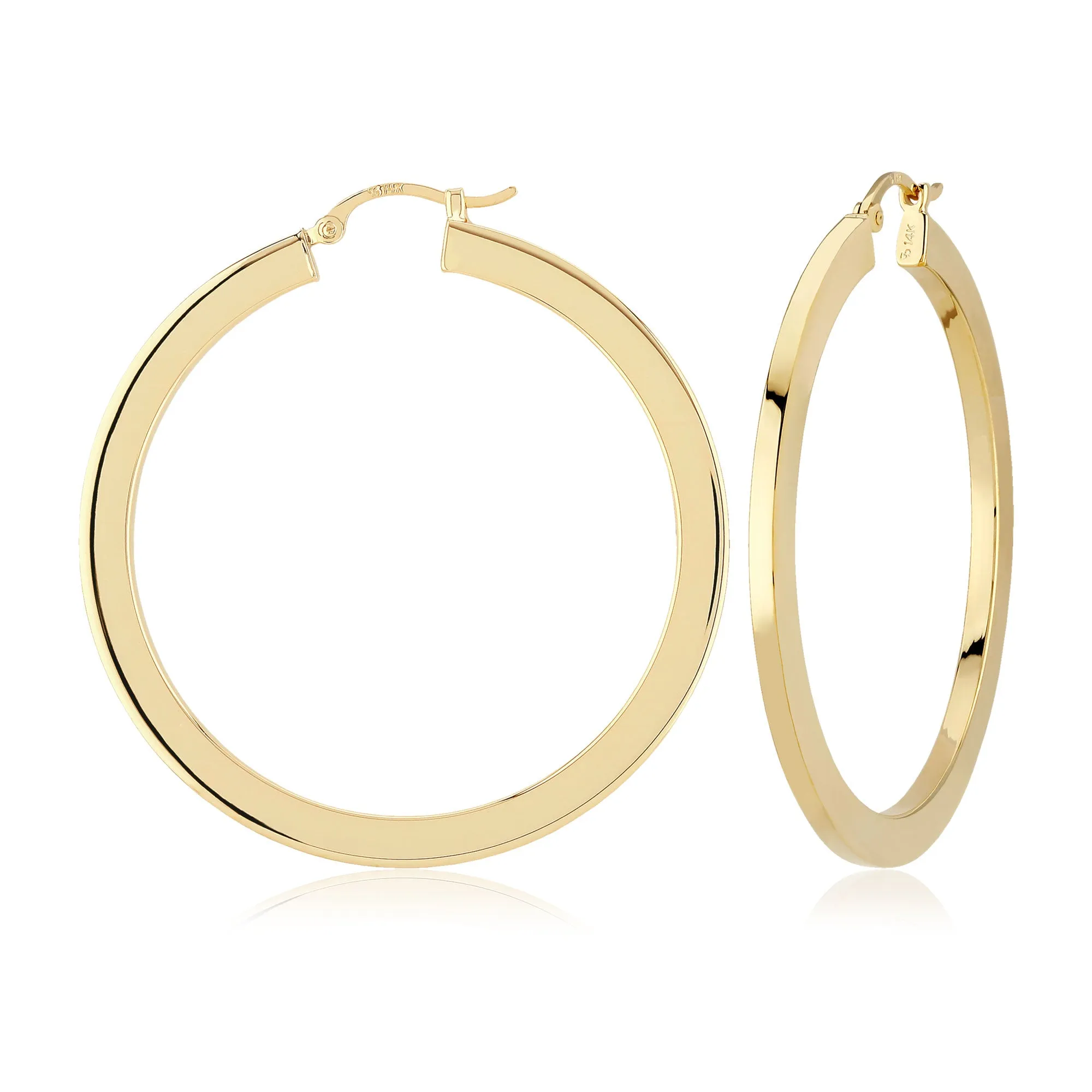 40mm Flat Hoop Earrings