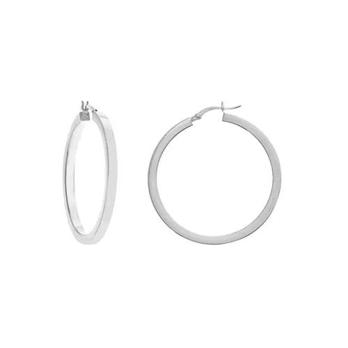 40mm Squared off Hoop Earrings