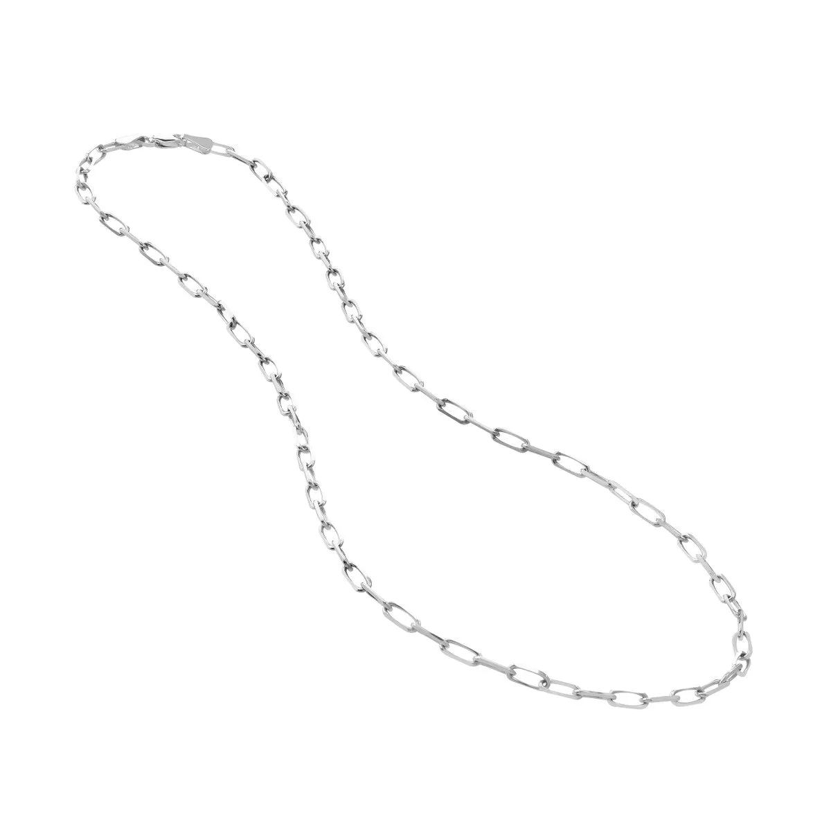 4mm Paper Clip Chain with Lobster Lock