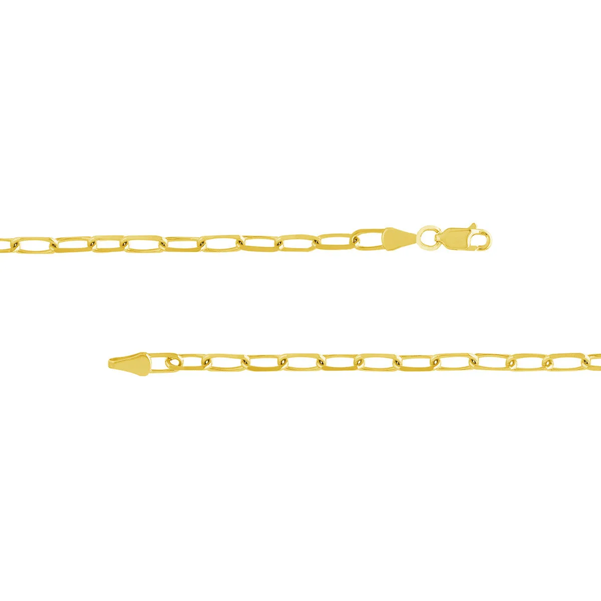 4mm Paper Clip Chain with Lobster Lock