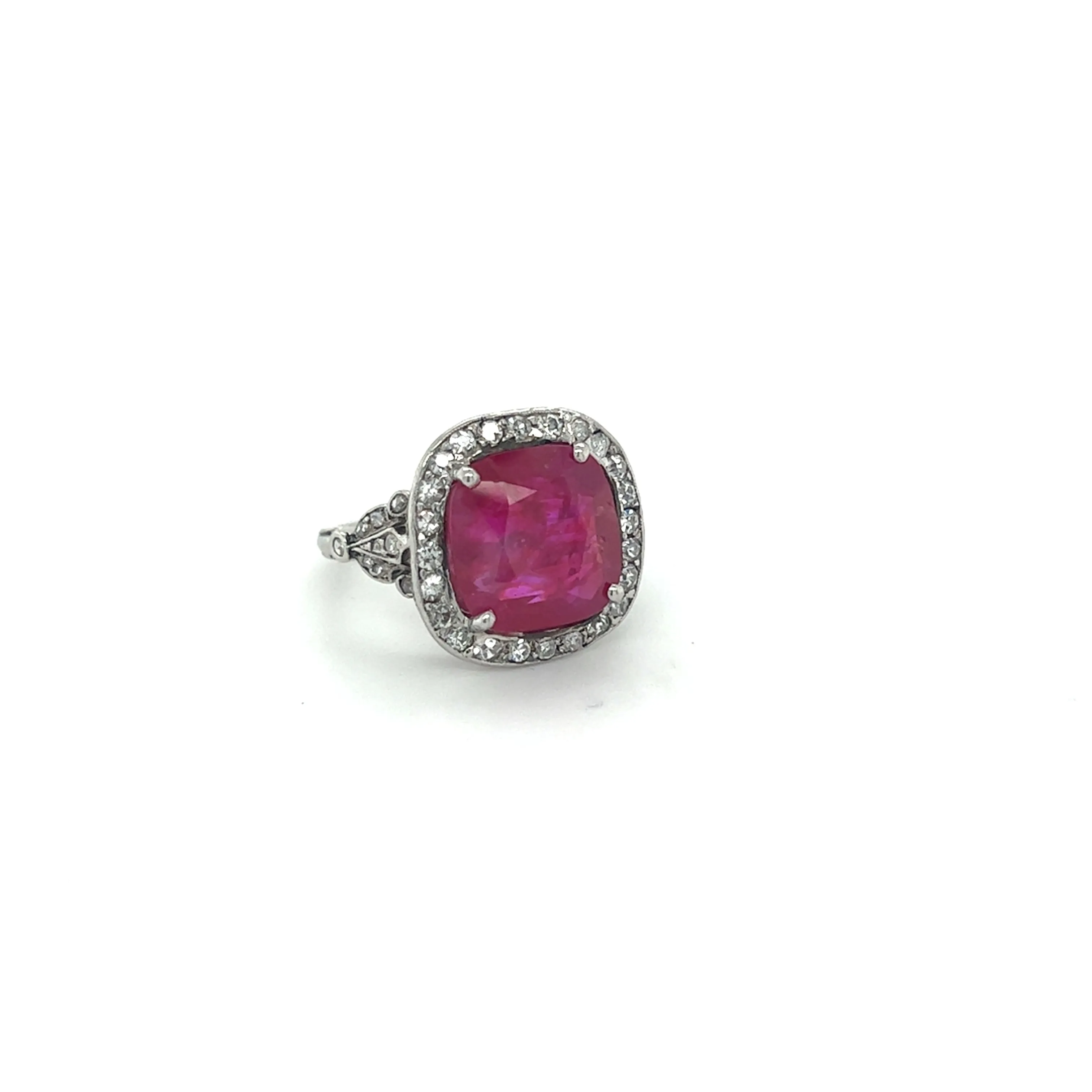 7.30 carat no heat Burmese Ruby Cocktail Ring