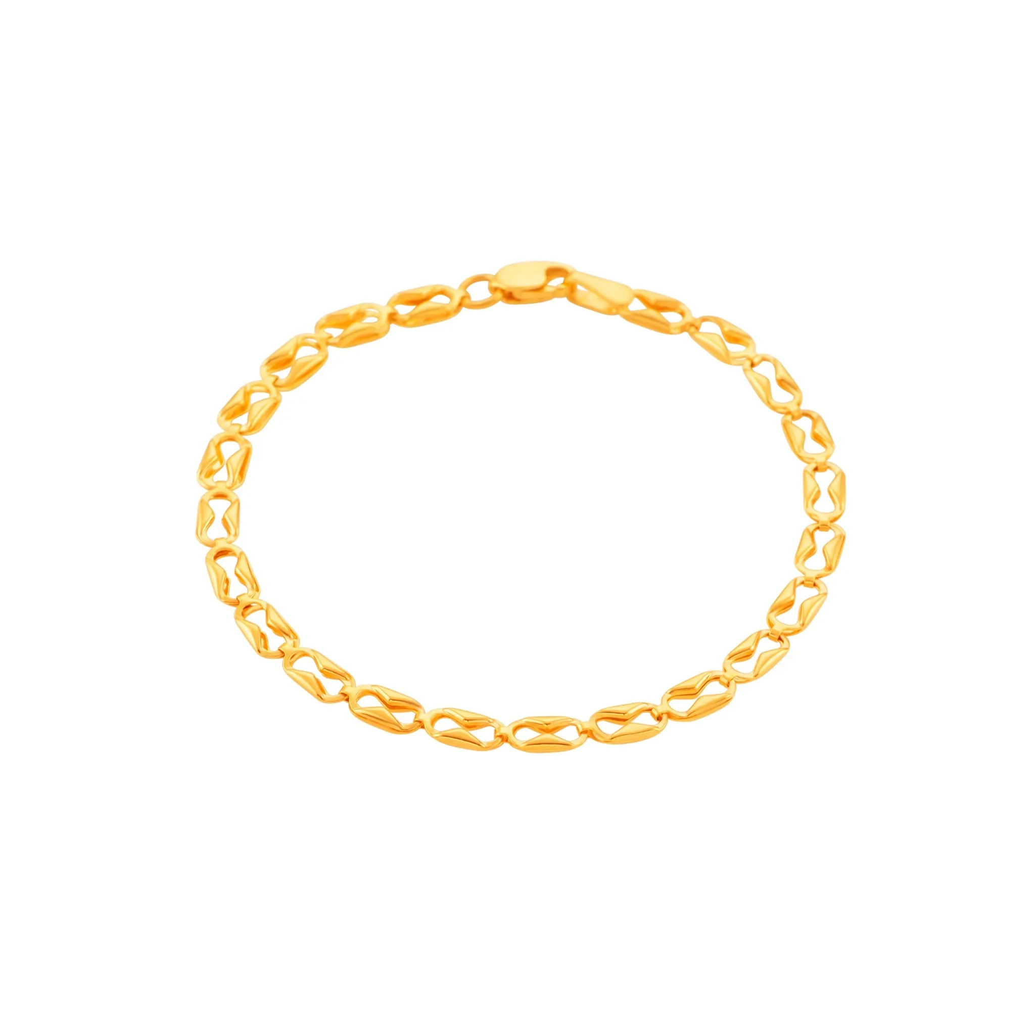 916 Gold Anchor Chain Bracelet