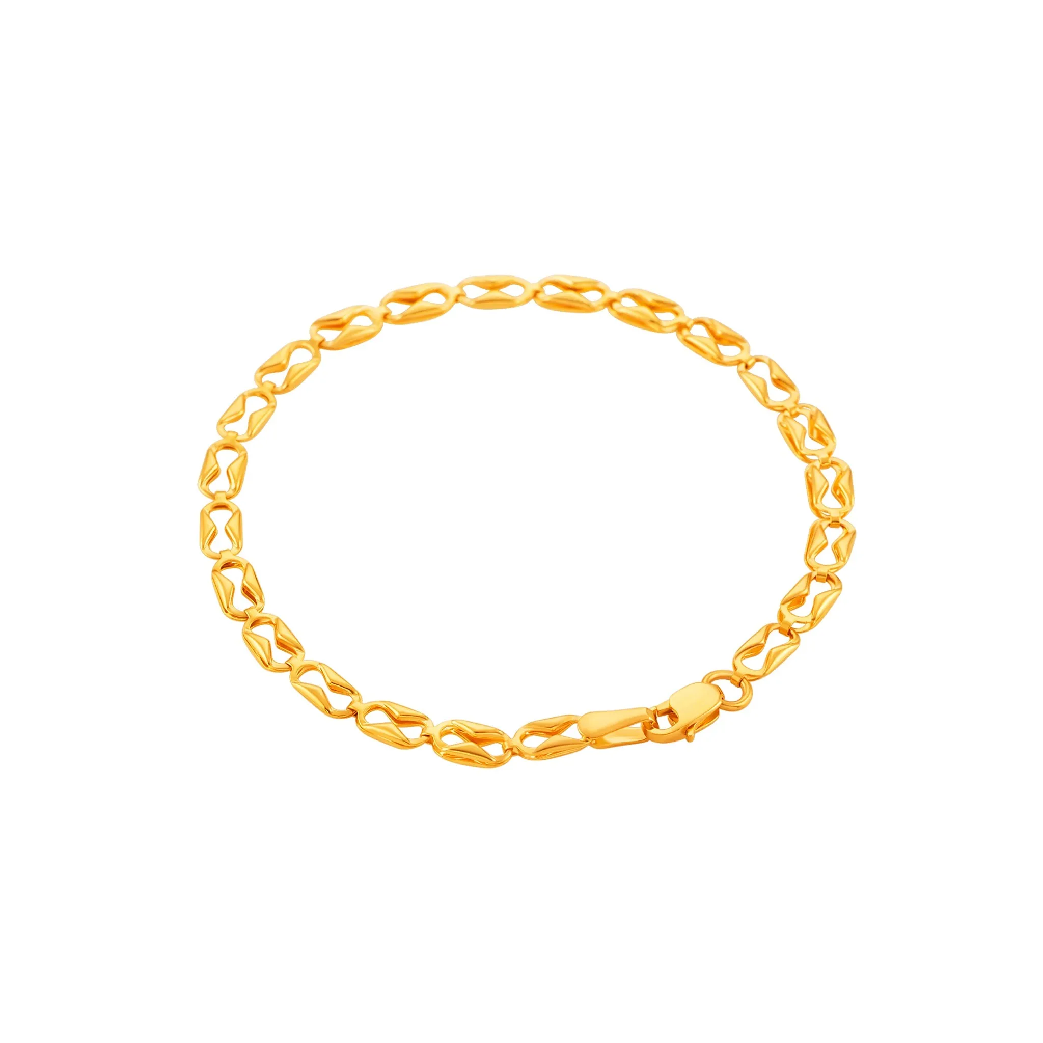 916 Gold Anchor Chain Bracelet