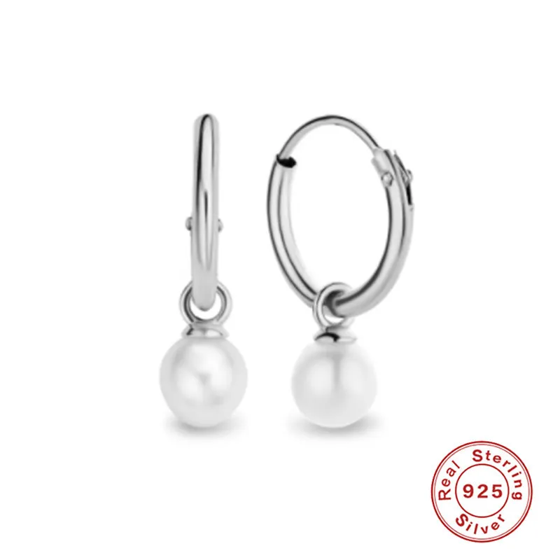 925 Sterling Silver Pearl Earrings