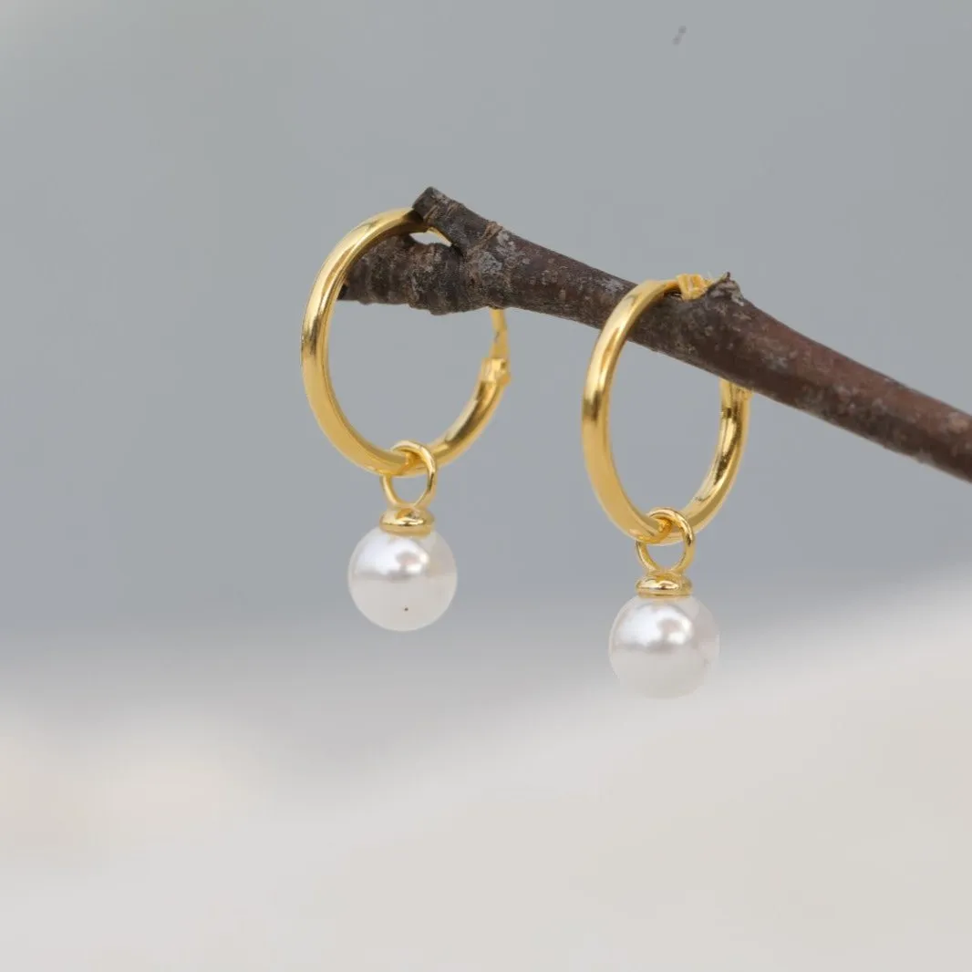 925 Sterling Silver Pearl Earrings