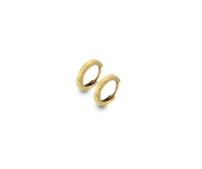 9ct Yellow Gold 1.15cm Round Huggie Earrings