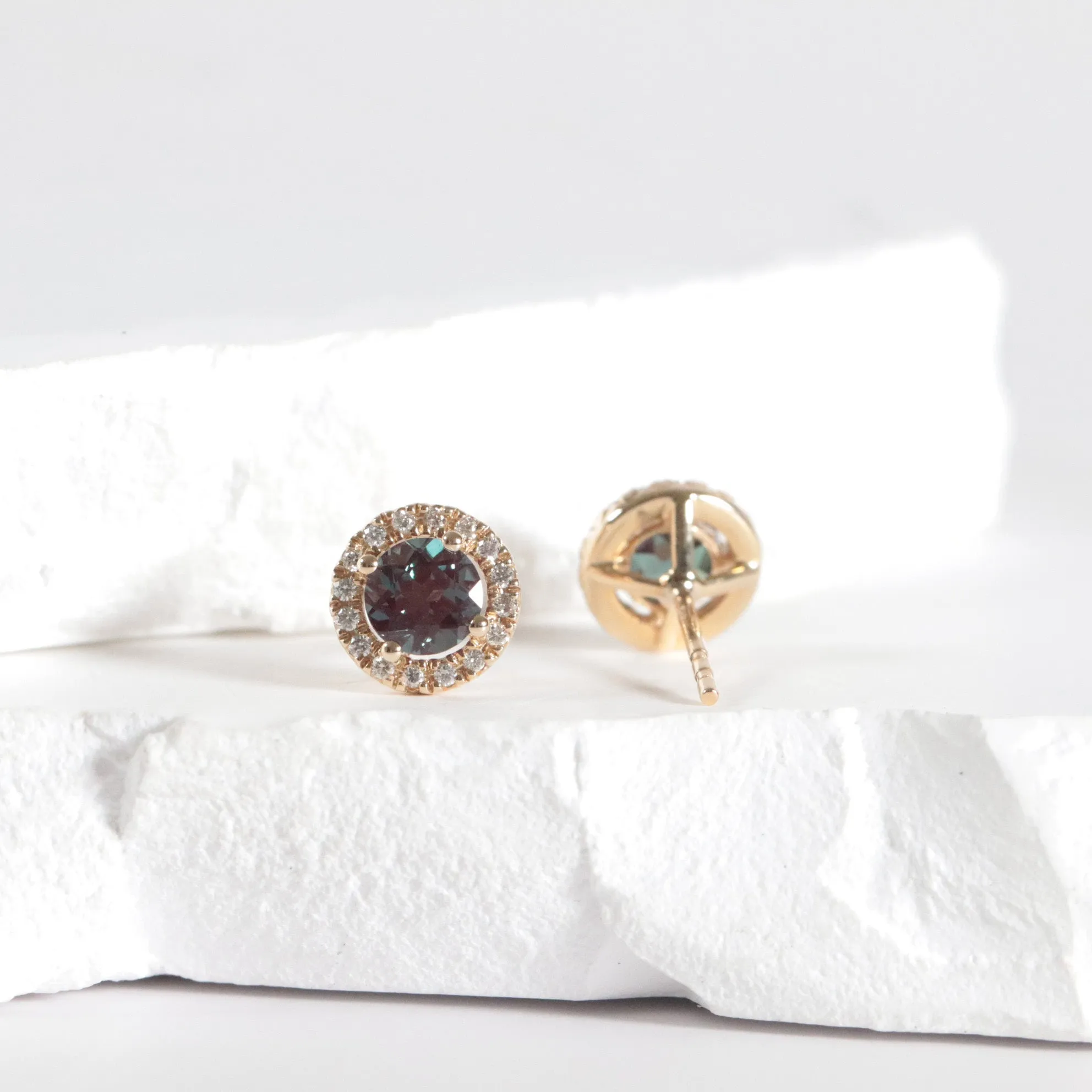 Alexandrite   Diamond Studs