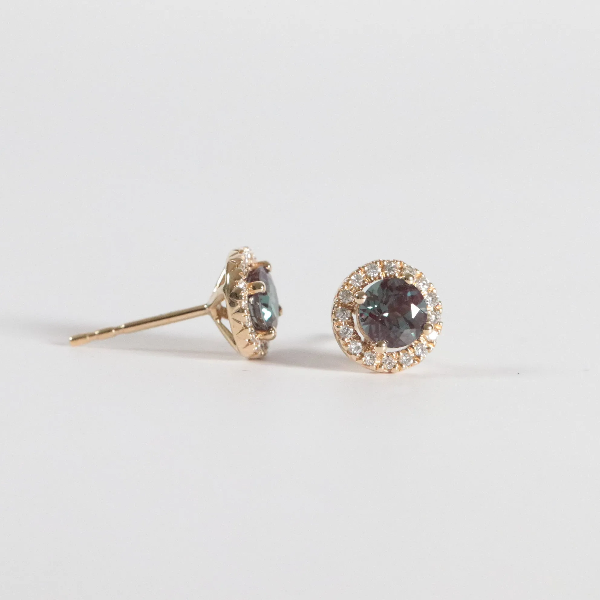 Alexandrite   Diamond Studs