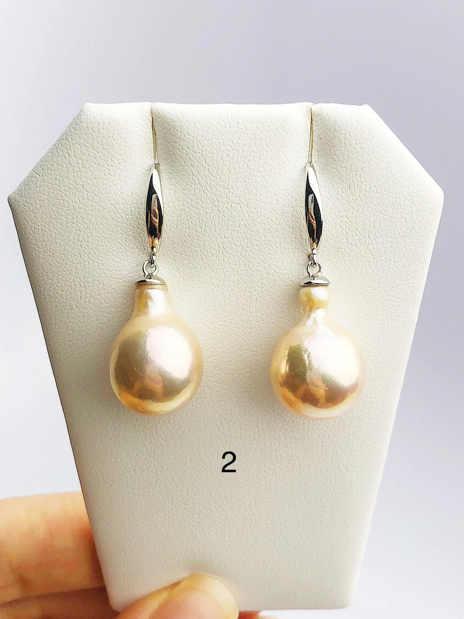 All Natural Edison Freshwater Baroque Pearl Drop Earrings on 925 Sterling Silver (473 No. 1-3)