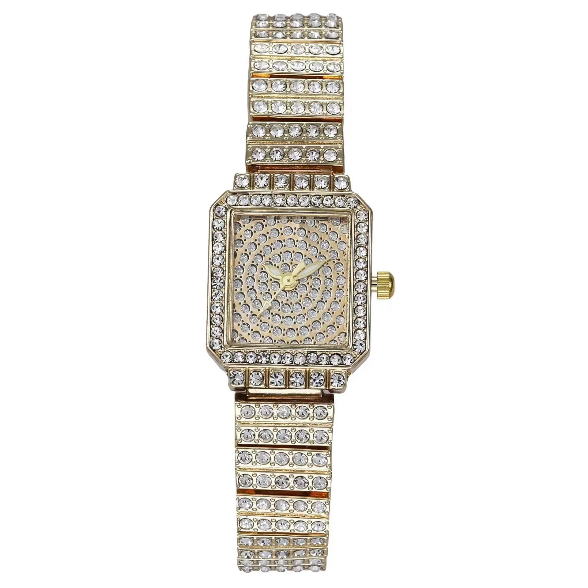 Alloy Steel Belt Women's Watch with Diamonds Fashion Casual Simple Korean Style Square Fashion Watch