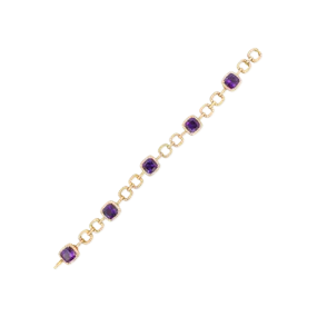 Amethyst & Diamond Bracelet