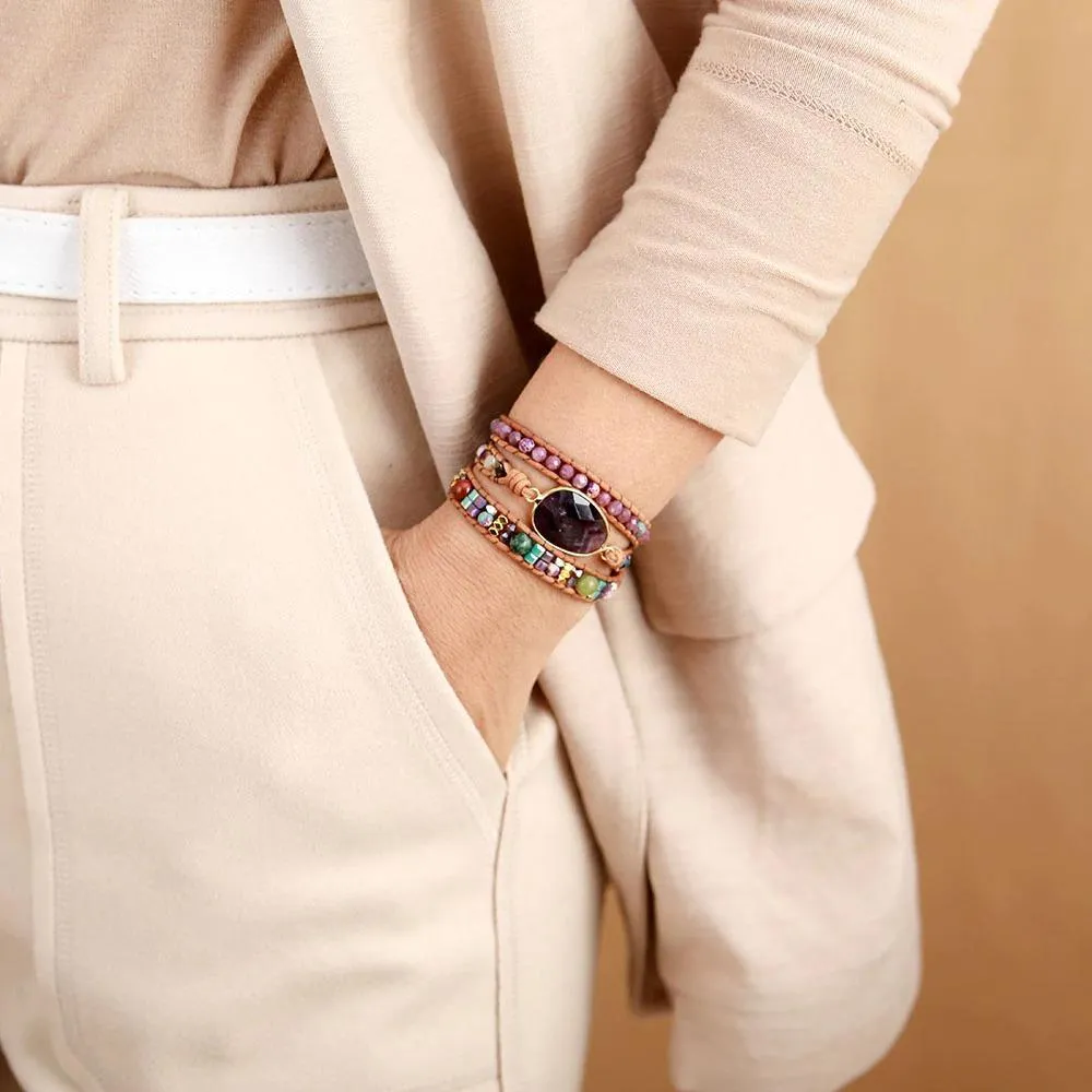 Amethyst & Lepidolite Bracelet