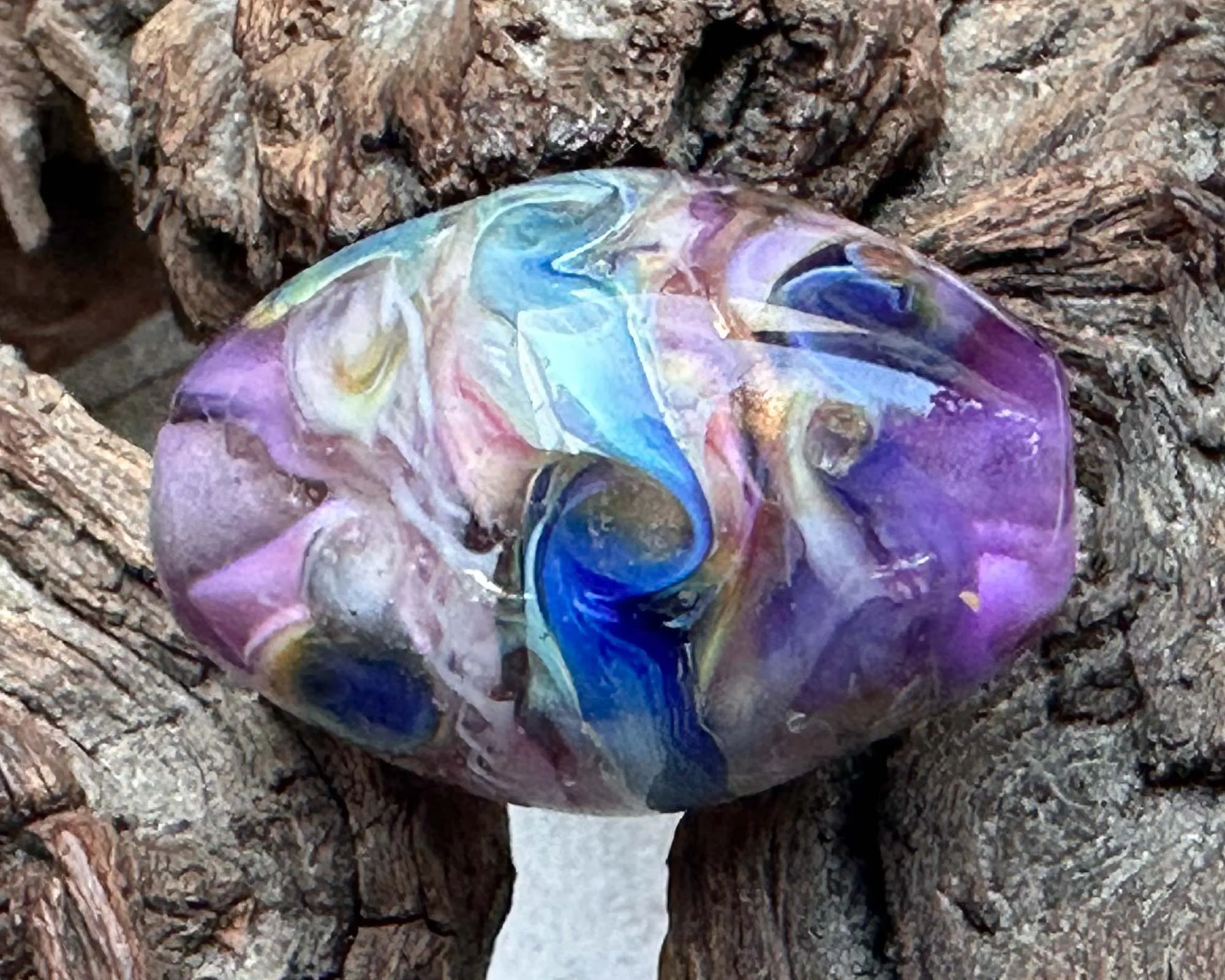 Amethyst Blush Purple Lampwork Focal Bead SRA