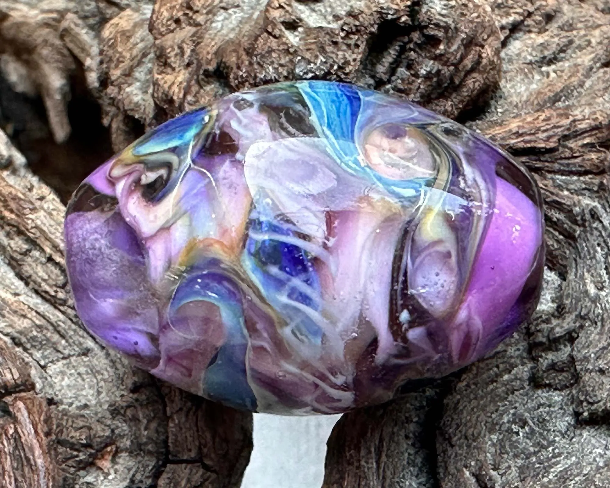 Amethyst Blush Purple Lampwork Focal Bead SRA