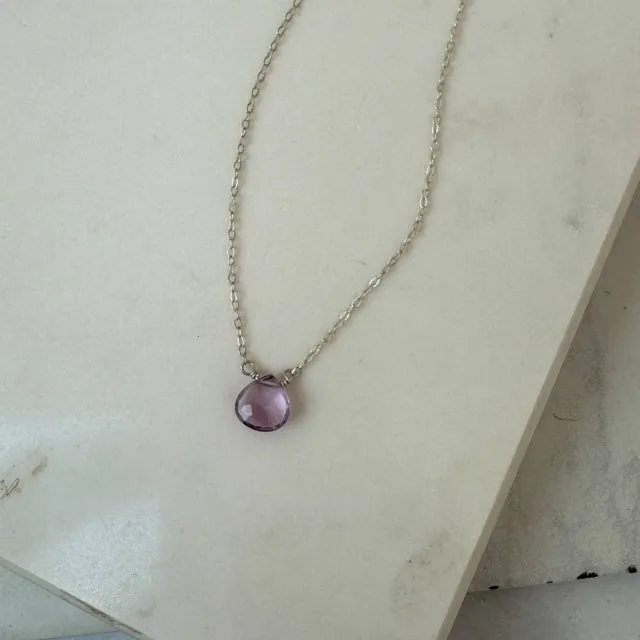 Amethyst Briolette Necklace