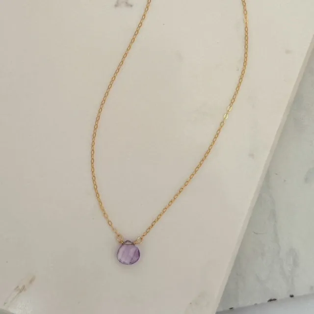 Amethyst Briolette Necklace