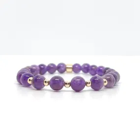 Amethyst Gemstone Bracelet 8mm