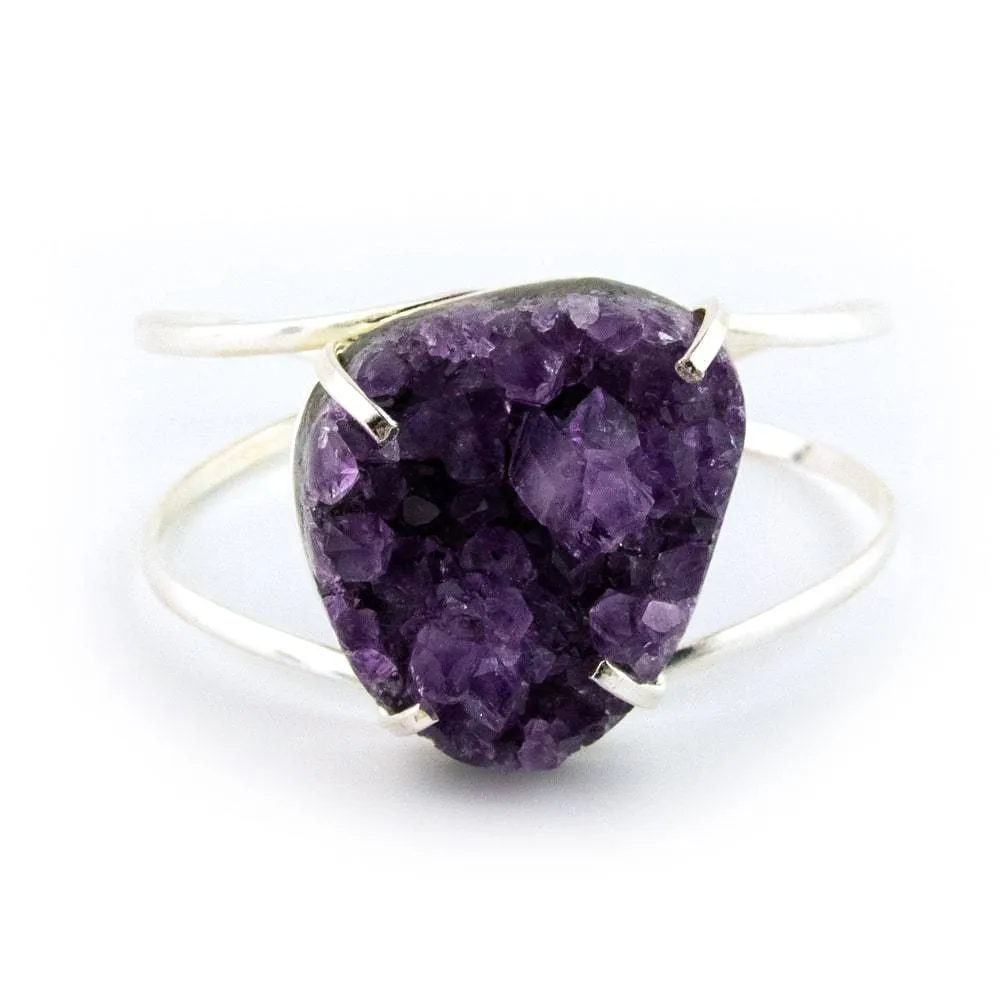 Amethyst Gemstone Cuff Bracelet