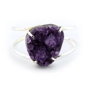 Amethyst Gemstone Cuff Bracelet