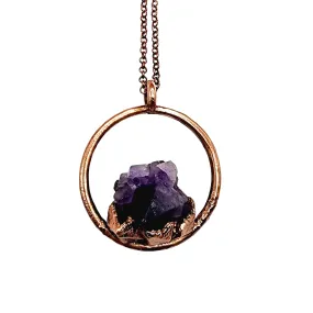 Amethyst Halo Necklace