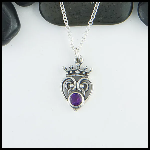 Amethyst Luckenbooth Pendant and Earring Set