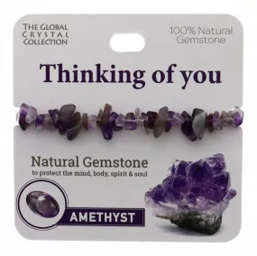 Amethyst Natural Gem Bracelet - 'Thinking Of You'