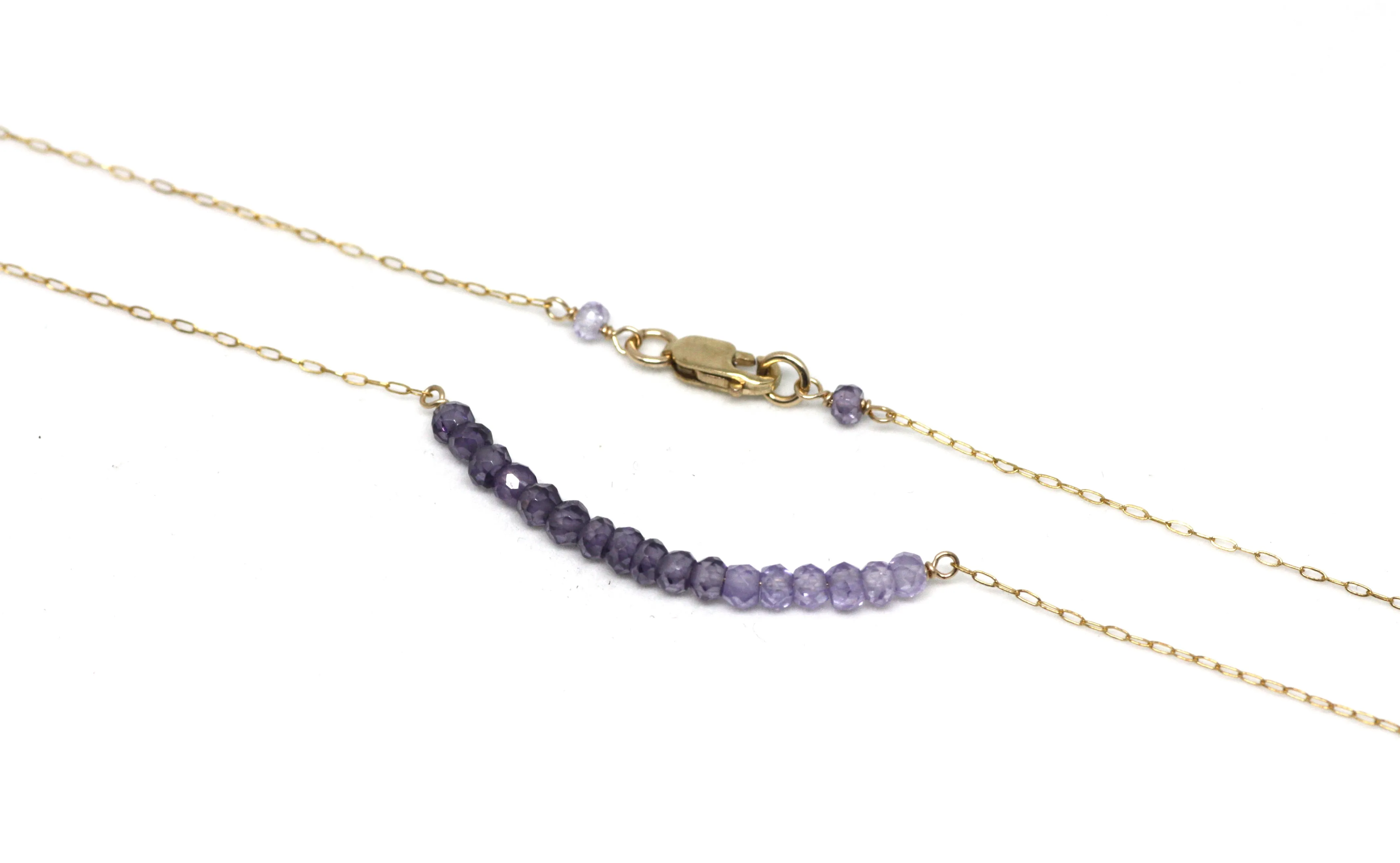 Amethyst Ombré Bar Necklace