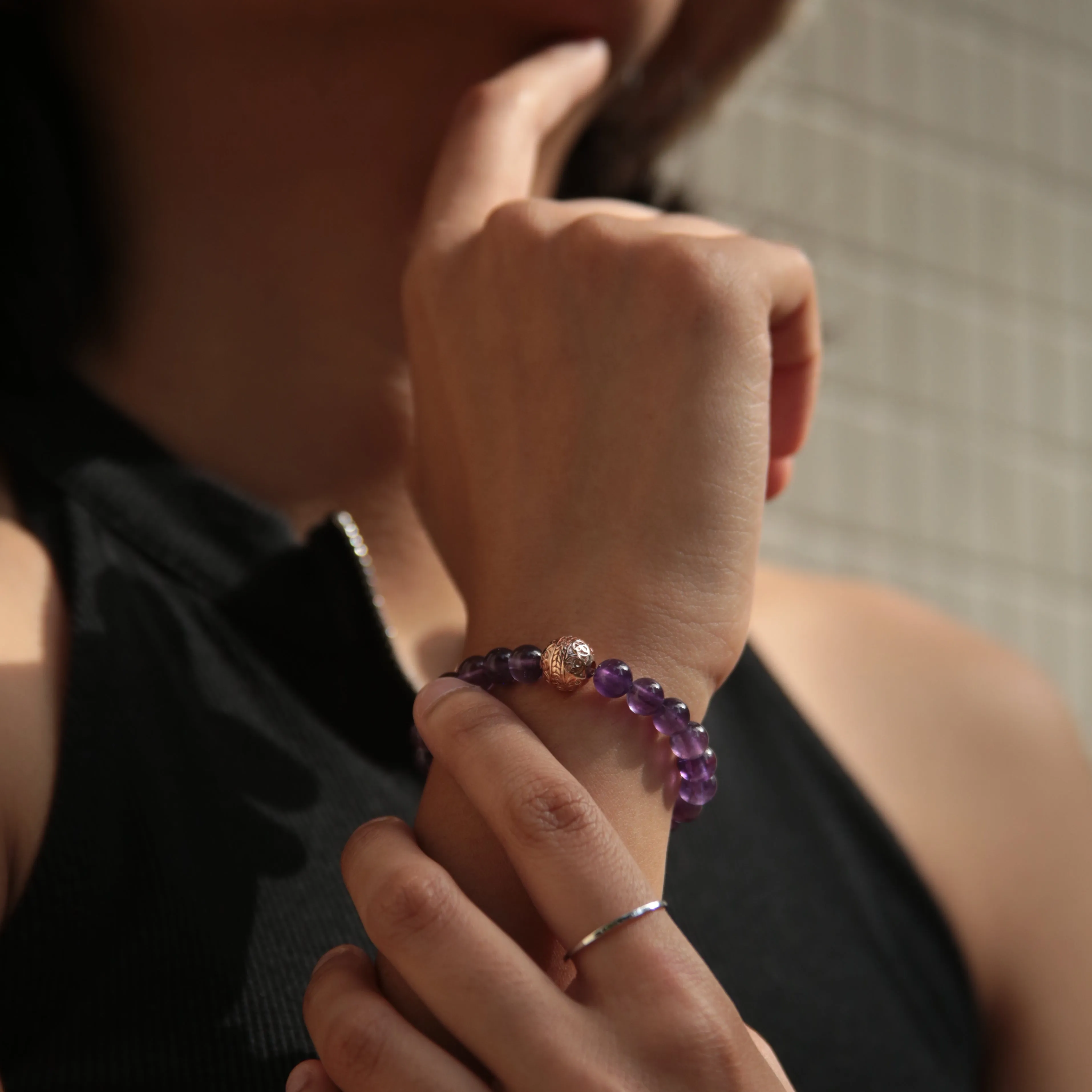 Amethyst Rose Gold Bracelet