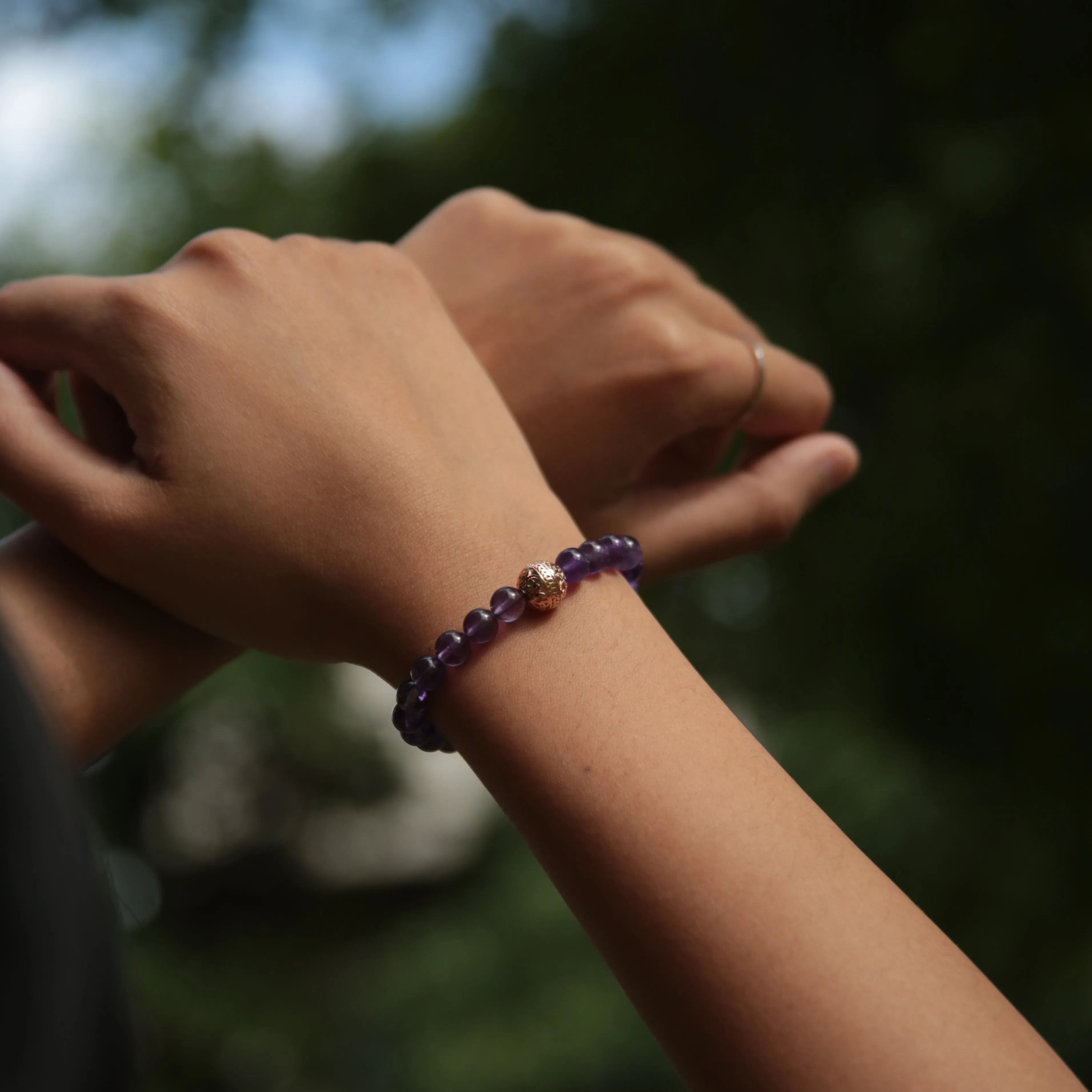 Amethyst Rose Gold Bracelet