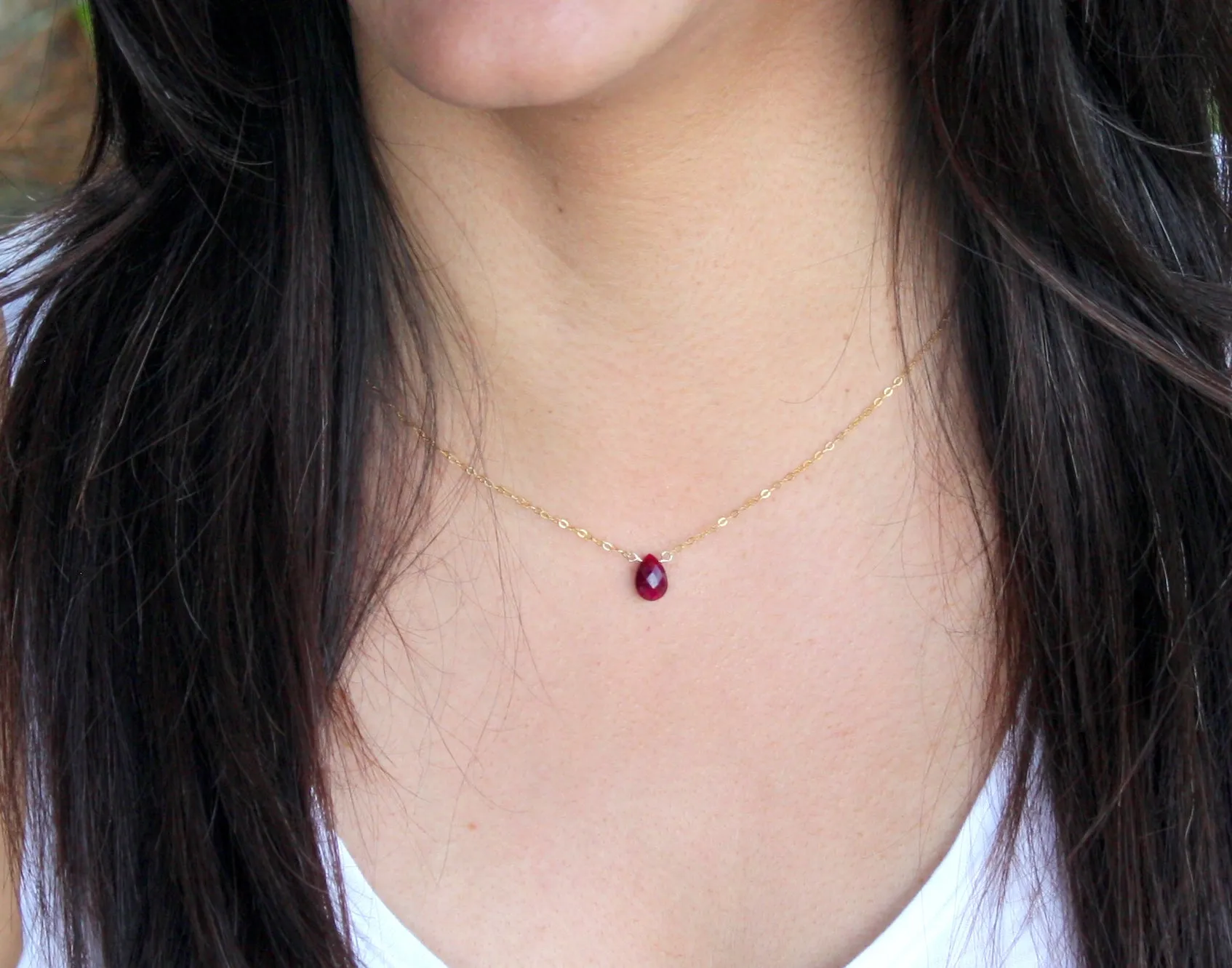 Amethyst Small Pendant Necklace