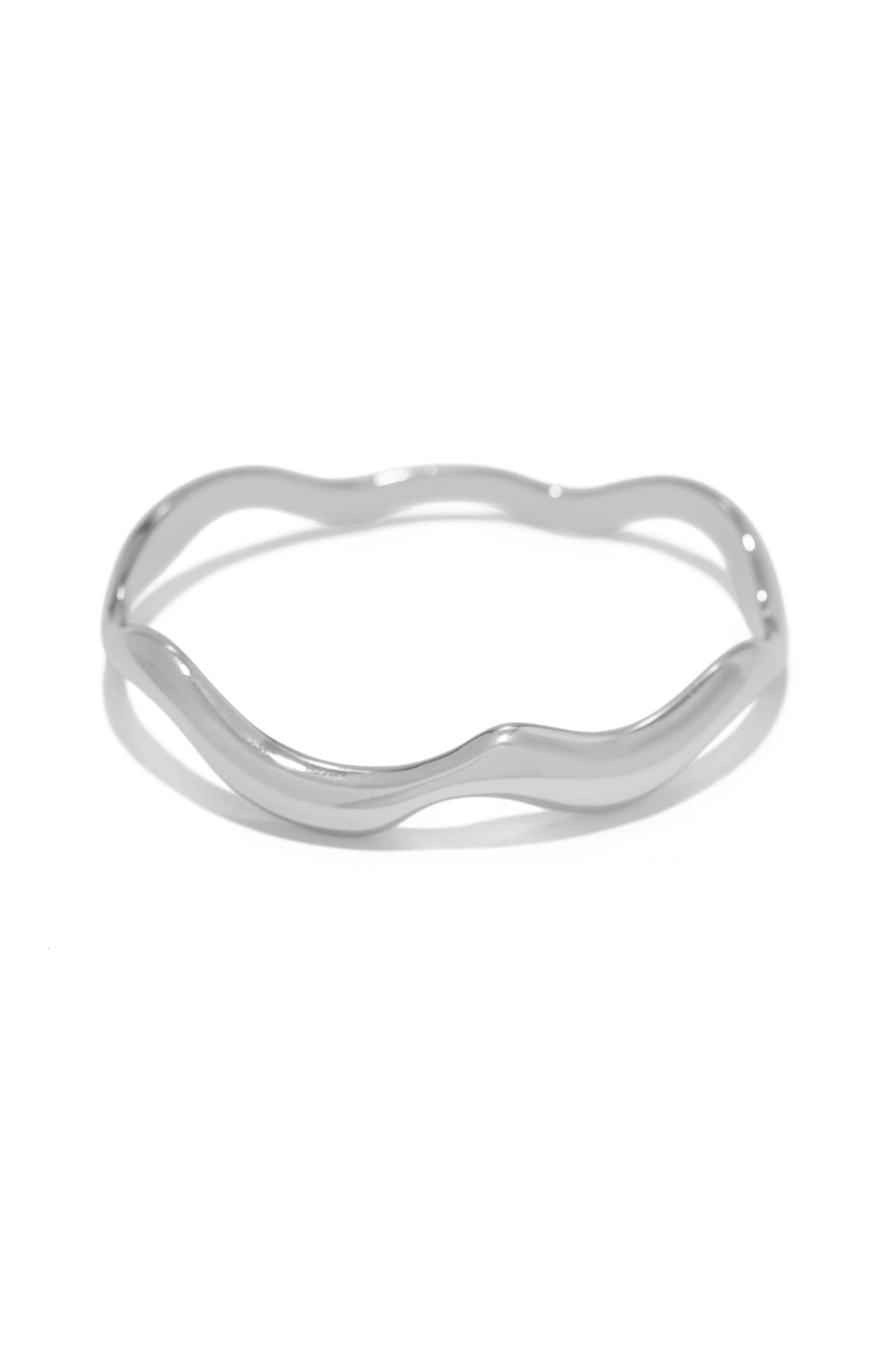 Anais Swirl Bangle - Silver