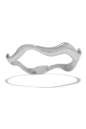 Anais Swirl Bangle - Silver