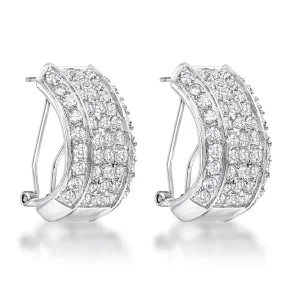 Ankea Dazzling Cluster Huggie Earrings | 3ct