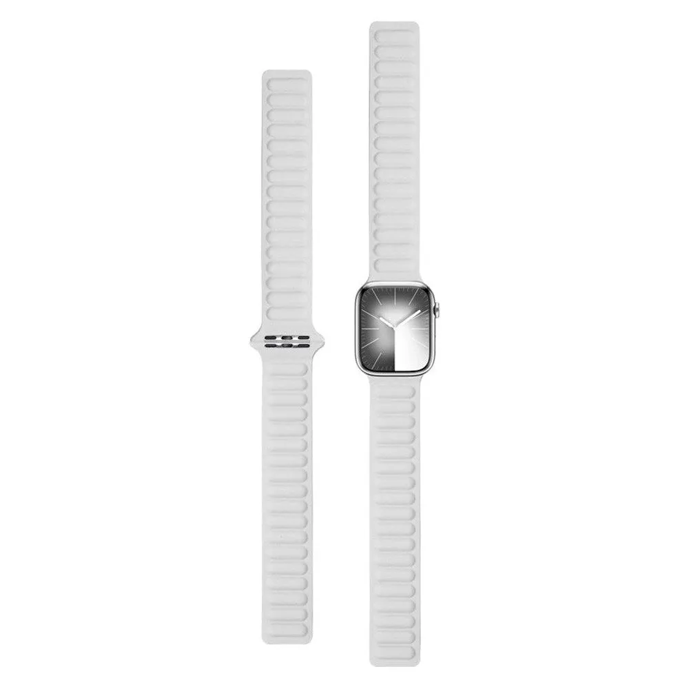 Apple Watch (38/40/SE/41MM) Lippa Magnetisk Læder Rem - Hvid