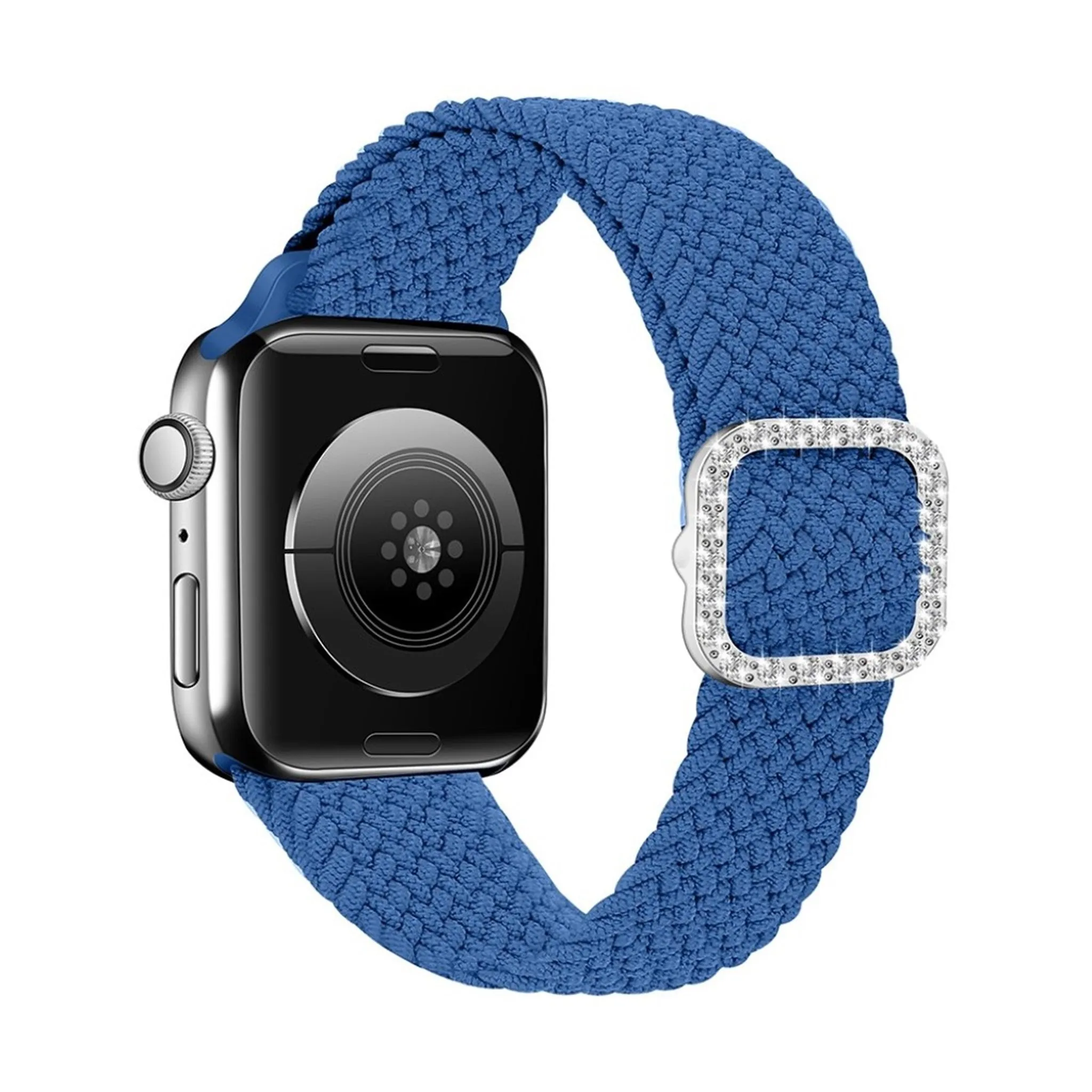 Apple Watch 40mm nylon watch strap in rhinestone buckle - Blue